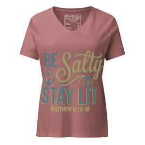 Be Salty Stay Lit | Women's Premium Christian T-Shirt - Tithe The Day LLC