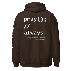 Pray Without Ceasing Coder Hoodie - Tithe The Day LLC