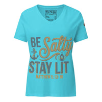 Be Salty Stay Lit | Women's Premium Christian T-Shirt - Tithe The Day LLC