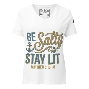 Be Salty Stay Lit | Women's Premium Christian T-Shirt - Tithe The Day LLC