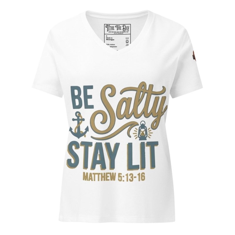 Be Salty Stay Lit | Women's Premium Christian T-Shirt - Tithe The Day LLC