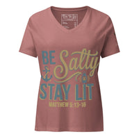 Be Salty Stay Lit | Women's Premium Christian T-Shirt - Tithe The Day LLC