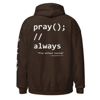 Pray Without Ceasing Coder Hoodie - Tithe The Day LLC