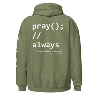 Pray Without Ceasing Coder Hoodie - Tithe The Day LLC