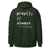 Pray Without Ceasing Coder Hoodie - Tithe The Day LLC