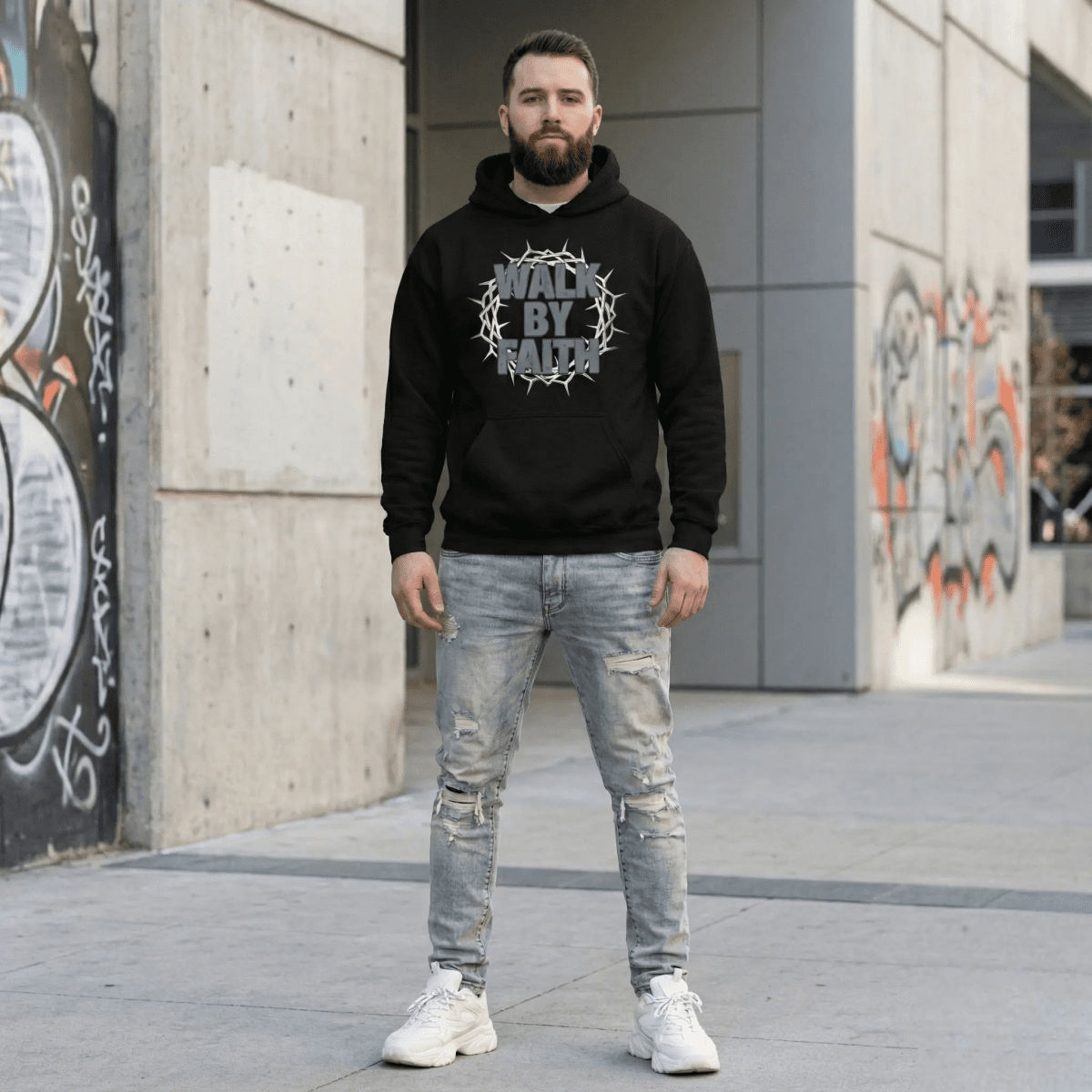 Walk By Faith Hoodie - Tithe The Day LLC